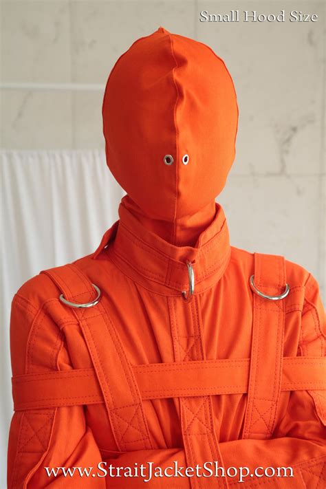 Orange Prison Bondage Straitjacket Mask Laced Zipper Etsy