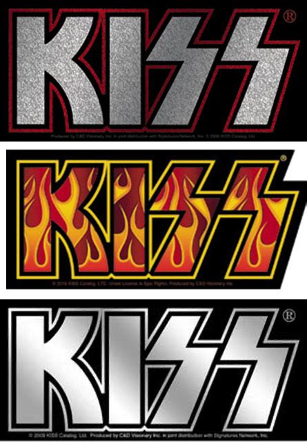kiss logo stickers