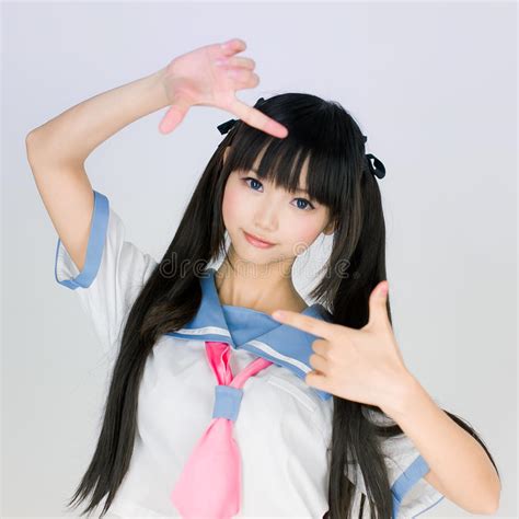 japanese cute teen school girl stock image image of teen