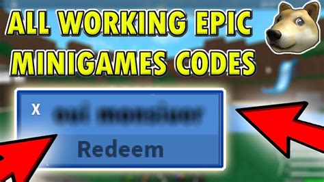 epic mini games codes  youtube