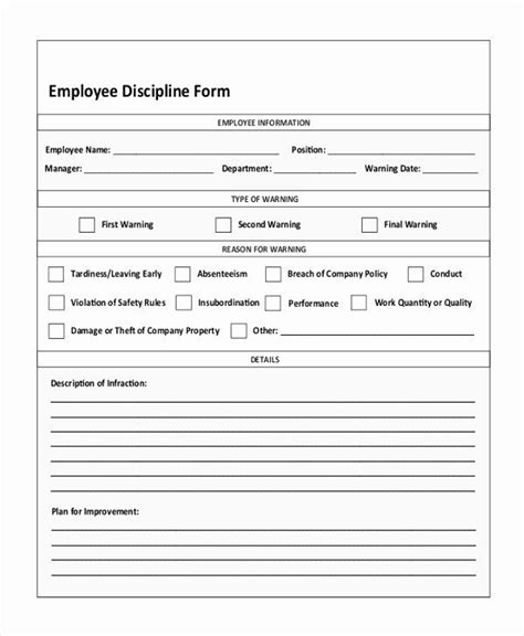 Employee Write Up Form 6 Free Word Pdf Documents Download Free Premium