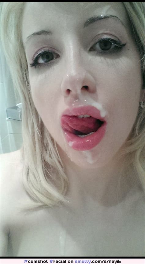 Cumshot Facial Cumonface Selfie Mirror Tongue