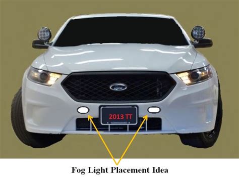 fog light placement idea  police taurus car club  america ford taurus forum