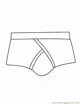 Coloring Pages Underware Toddlers Underwear Eps Clothing sketch template