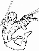 Spiderman Coloring Pages Ultimate Spider Man Printable Drawing War Color Easy Clipart Civil Adventures Sheets Marvel Avengers Venom Colouring Kids sketch template