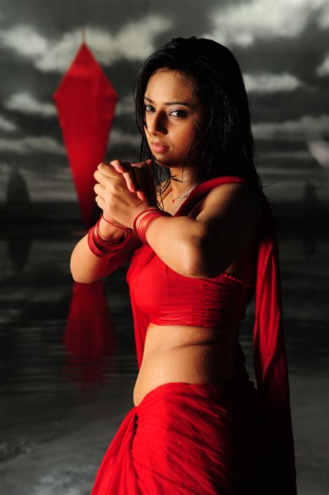 telugu cinema wallpapers isha chawla hot wet red saree stills prema kavali movie