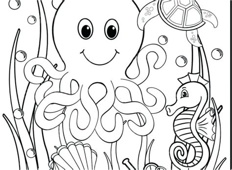 underwater animals coloring pages  getcoloringscom  printable