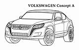 Coloring Vw Golf Pages Template sketch template