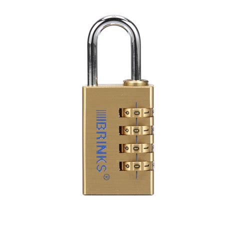 brinks  dial solid brass resettable combination padlock mm body