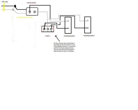 chime doorbell wiring  main component parts   typical doorbell wiring diagram
