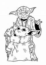 Jedi Yoda sketch template