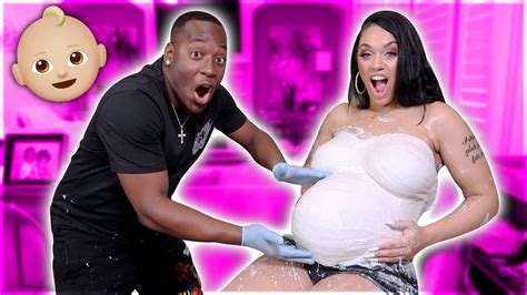 pregnancy belly cast 💕 37 weeks pregnant youtube