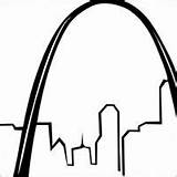 Arch Clip Gateway Louis St Skyline Clipart Vector Outline Sketch Saint City Library Cliparts Svg Painting Google Silhouette Projects Search sketch template