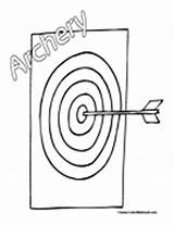 Archery Coloring Pages Target Archer Arrow Bow Colormegood Sports sketch template