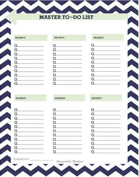 printable checklists housewifehostess