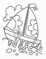 Pages Transportation Coloring Kids Water Wuppsy Colouring Boat sketch template