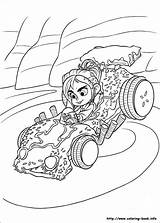Wreck Ralph Coloring Vanellope Kart Her Disney Pages Kids sketch template