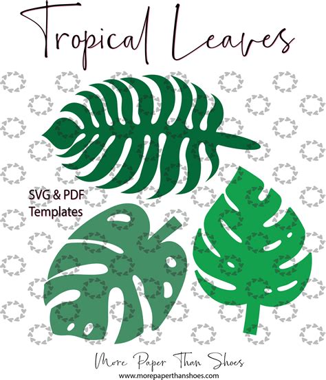 printable tropical leaf template
