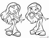 Bratz Clipart Doll Coloring Pages Girl Babyz Two Dolls Printable Color Print Sketch Getcolorings Kids Template sketch template