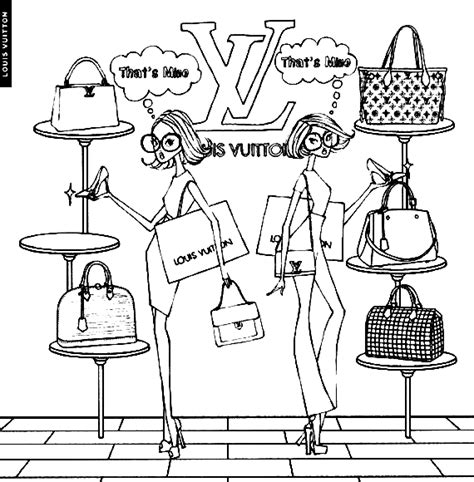 louis vuitton fashion coloring page coloring page page  kids