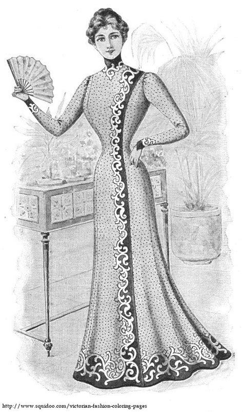 victorian fashion coloring pages victorian style pinterest