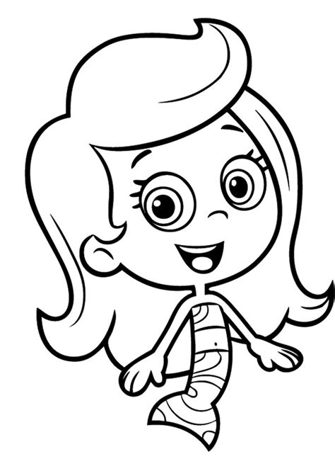 bubble guppy molly coloring page  printable coloring pages  kids
