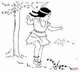 Dancing Girl Coloring First Tree Under Pages Nation Dance Nations Irish Printable Native American Little Santa Popular sketch template