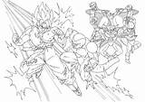 Dragon Ball Coloring Kids Freezer Songohan Funny Pages sketch template