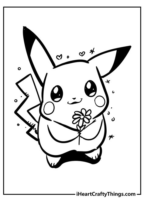 powerful pikachu coloring pages
