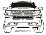 Silverado Chevrolet Pages Colouring Coloring Chevy Trucks Trailboss Several Including Created Awesome Graphics Series There Some sketch template