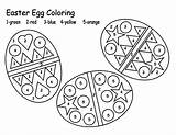 Easter Color Numbers Eggs Number Printables Spring Coloring Pages Prek Packs Kids sketch template