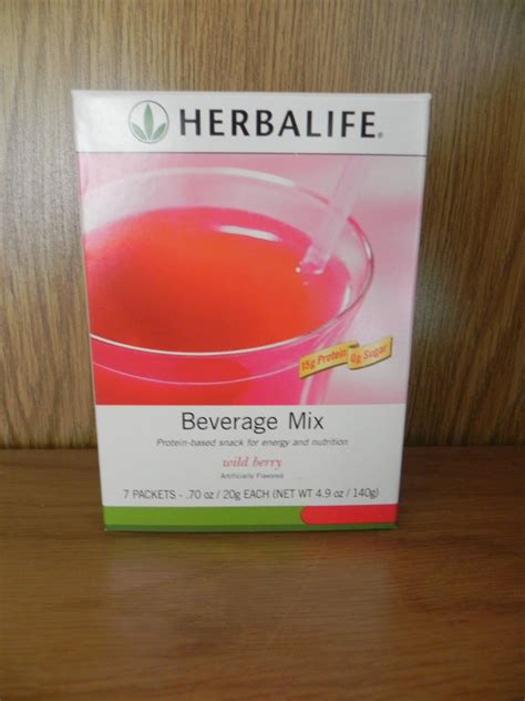 Herbalife Beverage Mix Wild Berry 7 Packets Shapeworks 2010