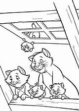 Aristocats Coloring Pages Color Kids Printable Print Disney Funny sketch template