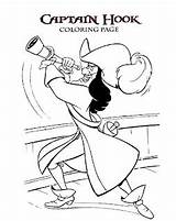 Hook Captain Pages Coloring Pan Peter sketch template