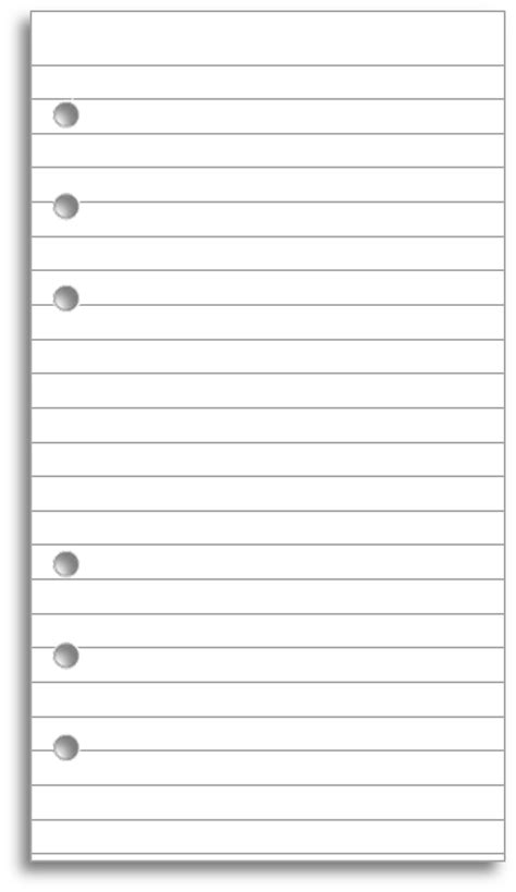 life    place   print lined paper   filofax
