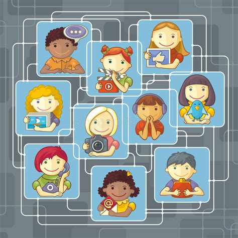 people connected through social media stock vector illustration of internet partnership 31347080