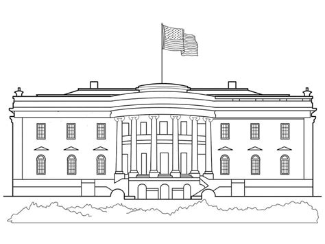 white house coloring pages coloringlib