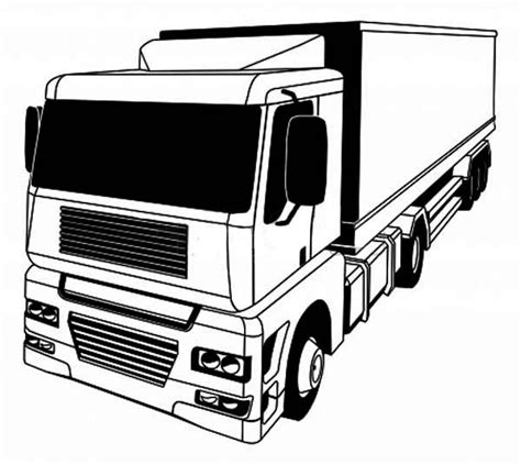 stylised semi truck coloring page netart truck coloring pages