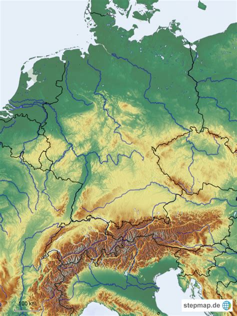 stepmap deutschland geografisch landkarte fuer deutschland