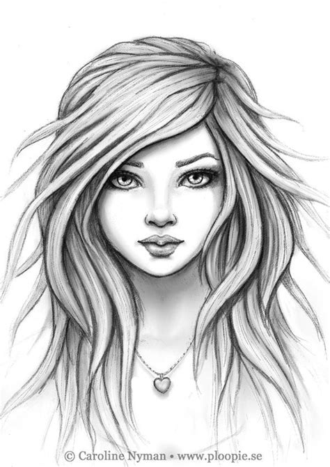 girl face drawing drawing skill