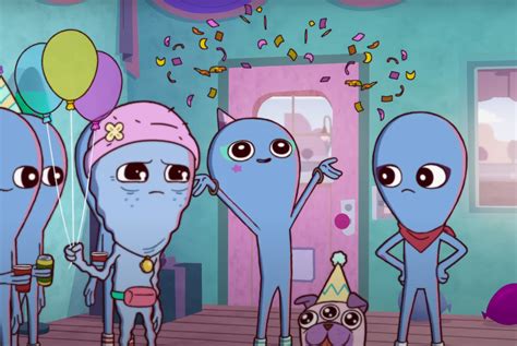 strange planets socially awkward blue aliens    tv