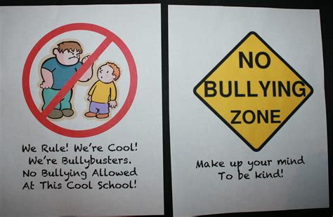 contoh poster  bullying imagesee