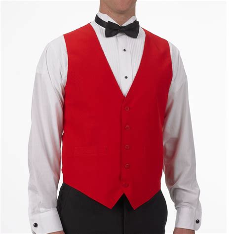 mens hospitality waiters vest  red  vest     woven