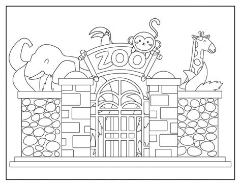 cute zoo coloring page  printable coloring pages  kids