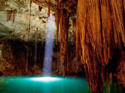 sitios impresionantes las cuevas de yucatan mexico