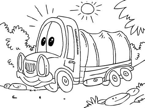 covered truck coloring page coloring pages