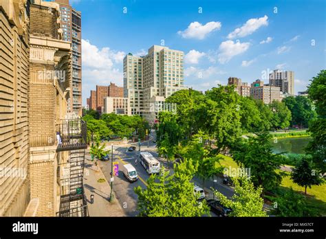 view of 110th street and central park in harlem manhattan new york