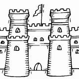 Coloring Medieval Castle Gate Front sketch template