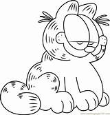 Garfield Coloring Pages Cute Kids Color Getcolorings Coloringpages101 Print Getdrawings Printable sketch template