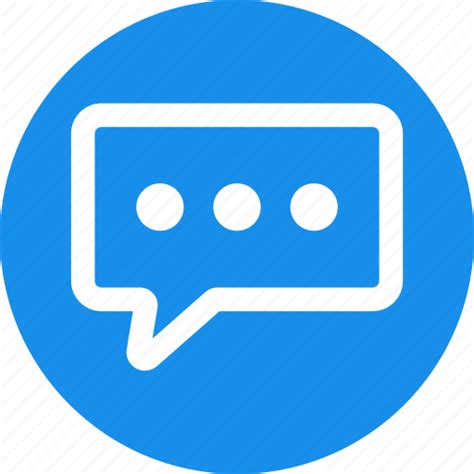 Blue Bubble Chat Chatting Circle Comment Message Icon